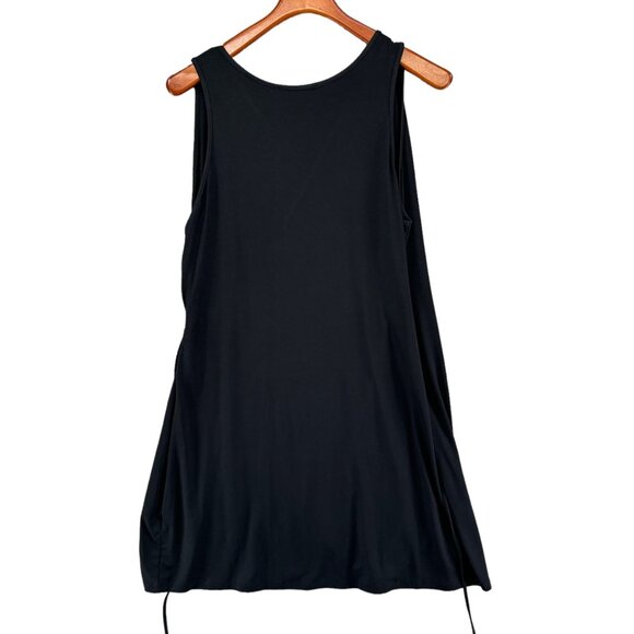 Tart Collections Wrap Dress Solid Black Modal Stretch Sleeveless V Neck Size 0X - Picture 5 of 13